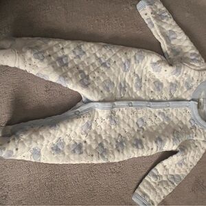 Cozy Blue and White Baby One Piece